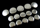 Polished Metal Silver Blazer Buttons Complete Set of Plain Blazer Buttons (B568)