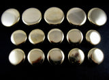 Polished Metal Gold Blazer Buttons Complete Set of Plain Blazer Buttons (B568)