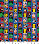 Cotton Fabric with Marvel Comic Characters - Hulk/Thor/Iron Man - 100% Cotton