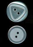 Round Pearl White Buttons With Triangle or Ring Cut Edge - Polyester Buttons