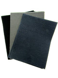 Iron On Cotton Repair Patches - 2 x (10cm x 13cm) - Black, Navy, Grey