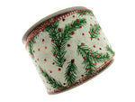 Wired Christmas Ribbon Design 38mm/63mm - 2 Meter Length 46084