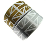 ** 3m x UNION JACK RIBBON GOLD or SILVER - 38mm - ThreadandTrimmings