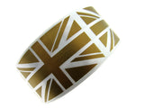 ** 3m x UNION JACK RIBBON GOLD or SILVER - 38mm - ThreadandTrimmings