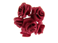 Red Ribbon Roses with Wire Stems - 66 Roses - 11 Bunches x 6 Roses 2.5cm Rose