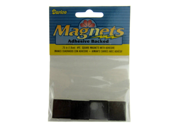 Adhesive Backed Square Craft Magnets  - 4 Pieces - 1.9cm Diameter