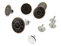 Denim Jean Buttons with Quality Assured in Bronze or Brass Colour 5 Button Pack