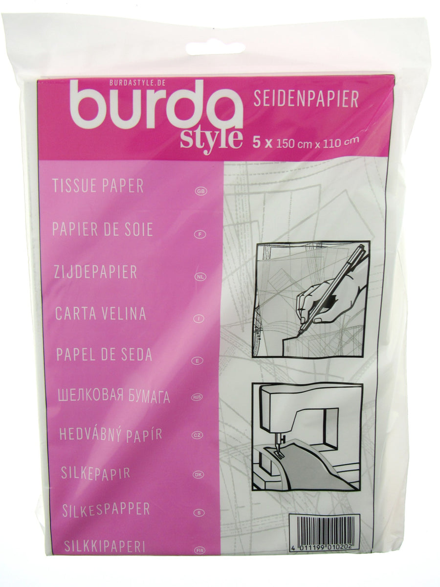 Burda Tracing Paper Tissue Pattern Making 5 Sheet Pack 150cm x 1