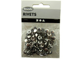 Flat Round Rivets - 50pcs of 7mm Diameter Rivets in Gold or Silver
