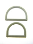 White Plastic D Rings - 19mm and 25mm