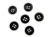 Round Black Four Hole Trouser Buttons - 18mm (CM101)