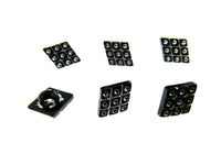 Diamond Shaped Buttons - Black Diamond Diamante Buttons - 15mm/18mm/20mm - CX2