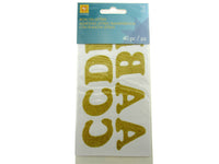 Iron On Glitter Letters in Gold or Silver - 40 pcs (8811)