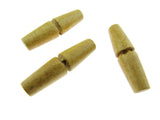 Natural Wooden Toggle Buttons for Dufflecoats Single Drilled Hole 4 Sizes  CW21