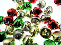 Christmas Jingle Bells - 100 Mixed Colour Pack - Xmas Charms & Pendants