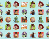 Turquoise Cotton Fabric Digitally Printed Toy Story Theme 59" Wide 100% Cotton