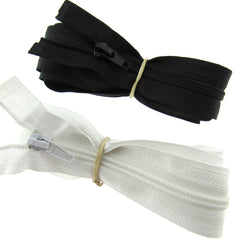 Extra long nylon open end zips 140cm long