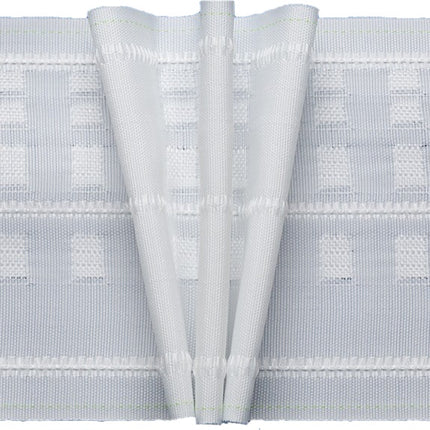 Pinch Pleat Curtain Tape 100mm (4") Wide 3 Pleats 1:2.5 Fullness MOLTO - ThreadandTrimmings