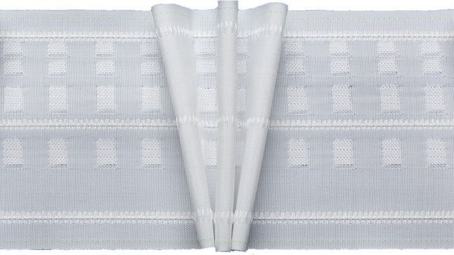 Pinch Pleat Curtain Tape 100mm (4") Wide 3 Pleats 1:2.5 Fullness MOLTO - ThreadandTrimmings
