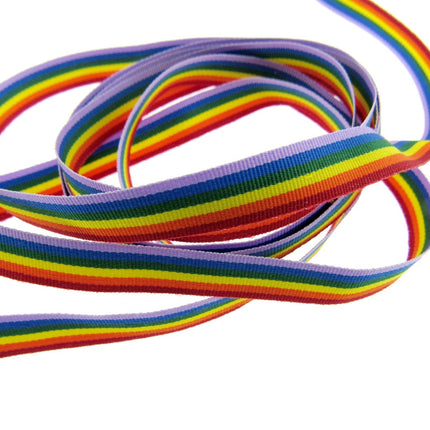 Rainbow Ribbon Gay Pride LGBTQ Festival Celebration 50m Roll 10mm 25mm 35mm Bulk