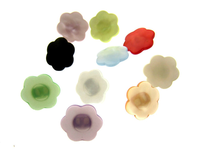 Daisy Flower Shank Buttons Bright Pastel Colours Sewing Craft CP18 13-18mm - ThreadandTrimmings
