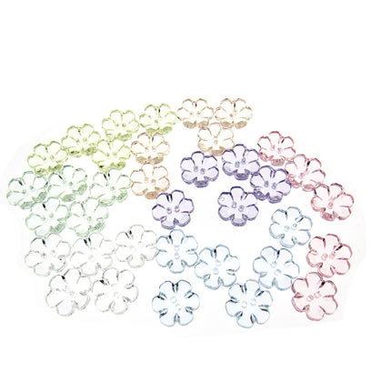 Daisy Flower Shaped Crystal Clear Buttons Cutout Petalled Sewing Craft 10-20mm
