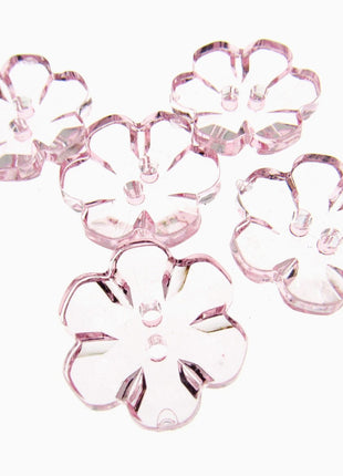 Daisy Flower Shaped Crystal Clear Buttons Cutout Petalled Sewing Craft 10-20mm - ThreadandTrimmings