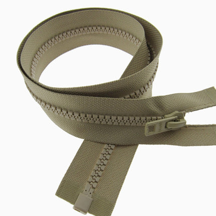 Heavy Duty Plastic Open End Zip Chunky Moulded Delrin 6mm Fastener Jacket Coat - ThreadandTrimmings