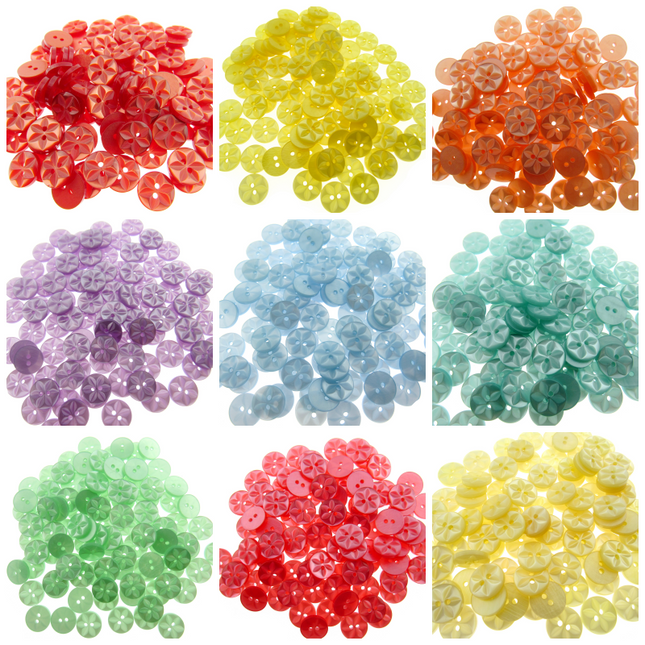 Round Baby Star Buttons Childrens Cardigans Knitting Sewing Craft 11.5-16mm