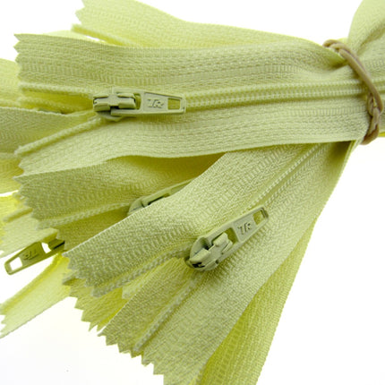 Nylon Closed End Trebla Zips 10 Pack Pastels Sorbet Shades Dresses Crafts - ThreadandTrimmings