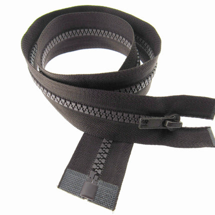 Heavy Duty Plastic Open End Zip Chunky Moulded Delrin 6mm Fastener Jacket Coat - ThreadandTrimmings