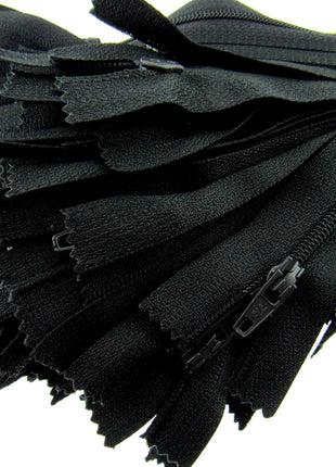 5 Pack Nylon Closed End Trebla Zips 3mm Dark Neutrals Cushion Fasteners - ThreadandTrimmings