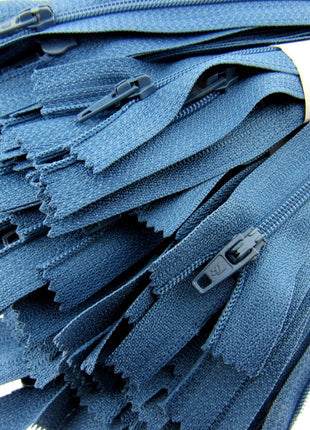 5 Pack Nylon Closed End Trebla Zips 3mm Dark Neutrals Cushion Fasteners - ThreadandTrimmings