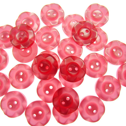 Round Baby Fruit Gum Buttons Dished Edge 2 Hole Sewing Fasteners Pack
