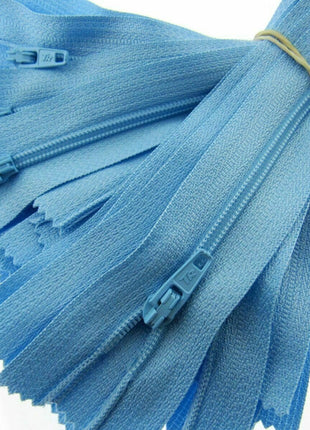 Nylon Closed End Trebla Zips 10 Pack Brights Neutrals Dresses Skirts Crafts - ThreadandTrimmings