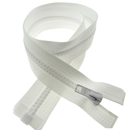 Heavy Duty Plastic Open End Zip Chunky Moulded Delrin 6mm Fastener Jacket Coat - ThreadandTrimmings