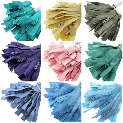 Nylon Closed End Trebla Zips 3mm Teeth Dress Skirt Cushion Fasteners 5 Pack