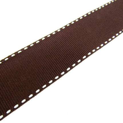 Side Stitched Grosgrain Ribbon Contrasting Edge 25mm Trim 3m Pack
