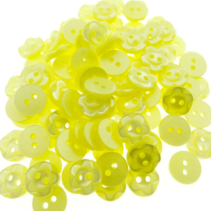 Round Baby Fruit Gum Buttons Dished Edge 2 Hole Sewing Fasteners Pack