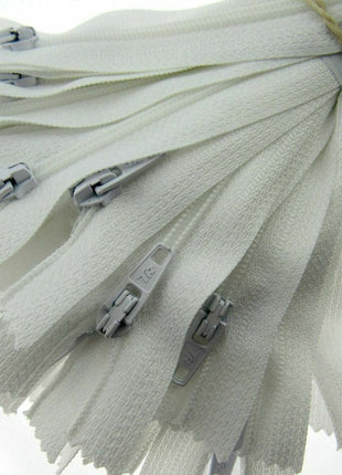 Nylon Closed End Trebla Zips 10 Pack Brights Neutrals Dresses Skirts Crafts - ThreadandTrimmings