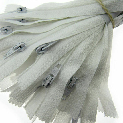 Nylon Closed End Trebla Zips 10 Pack Brights Neutrals Dresses Skirts Crafts - ThreadandTrimmings