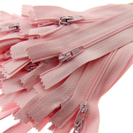 Nylon Closed End Trebla Zips 10 Pack Pastels Sorbet Shades Dresses Crafts - ThreadandTrimmings