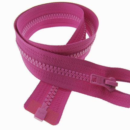 Heavy Duty Plastic Open End Zip Chunky Moulded Delrin 6mm Fastener Jacket Coat - ThreadandTrimmings