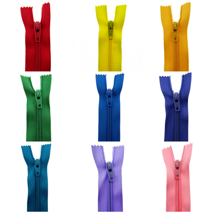 Nylon Closed End Zips - For Skirts, Dresses, Purses, Cushions, Crafts 4"-22" L1