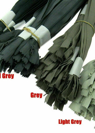 Nylon Closed End Trebla Zips 10 Pack Brights Neutrals Dresses Skirts Crafts - ThreadandTrimmings