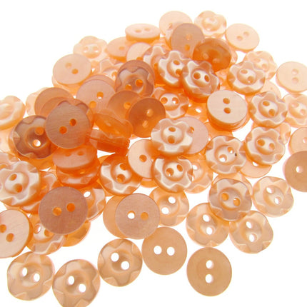 Round Baby Fruit Gum Buttons Dished Edge 2 Hole Sewing Fasteners Pack