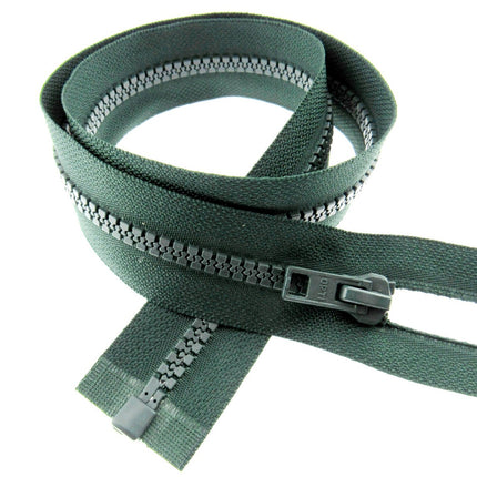 Heavy Duty Plastic Open End Zip Chunky Moulded Delrin 6mm Fastener Jacket Coat - ThreadandTrimmings