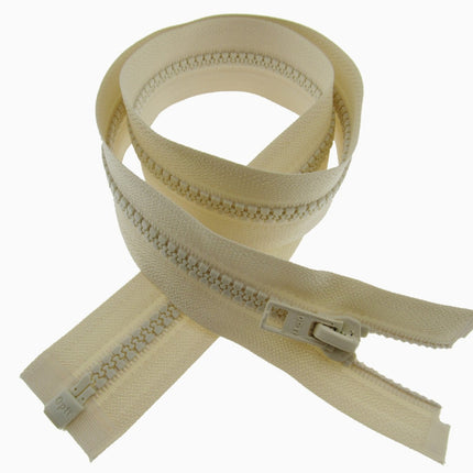Heavy Duty Plastic Open End Zip Chunky Moulded Delrin 6mm Fastener Jacket Coat - ThreadandTrimmings
