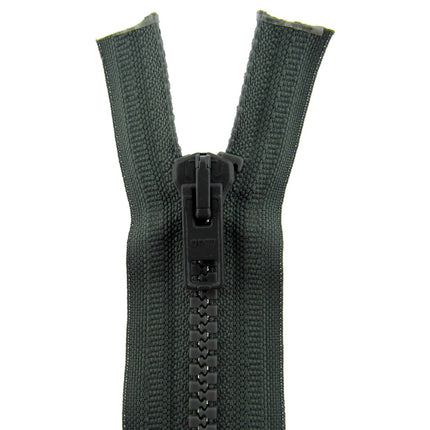 Heavy Duty Plastic Open End Zip Chunky Moulded Delrin 6mm Fastener Jacket Coat - ThreadandTrimmings