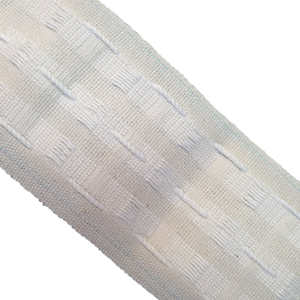 Cream Curtain Tape Cotton Mix Heading Pencil Pleat Tape 3 inch 75mm Wide CT75C - ThreadandTrimmings